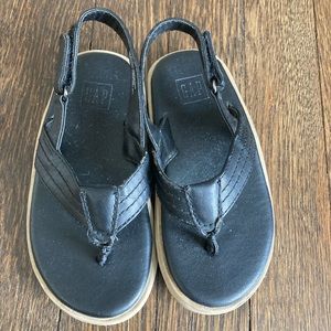 Gap Toddler Sandals Boys Girls Black Hook Loop Closure Size 9 10 *